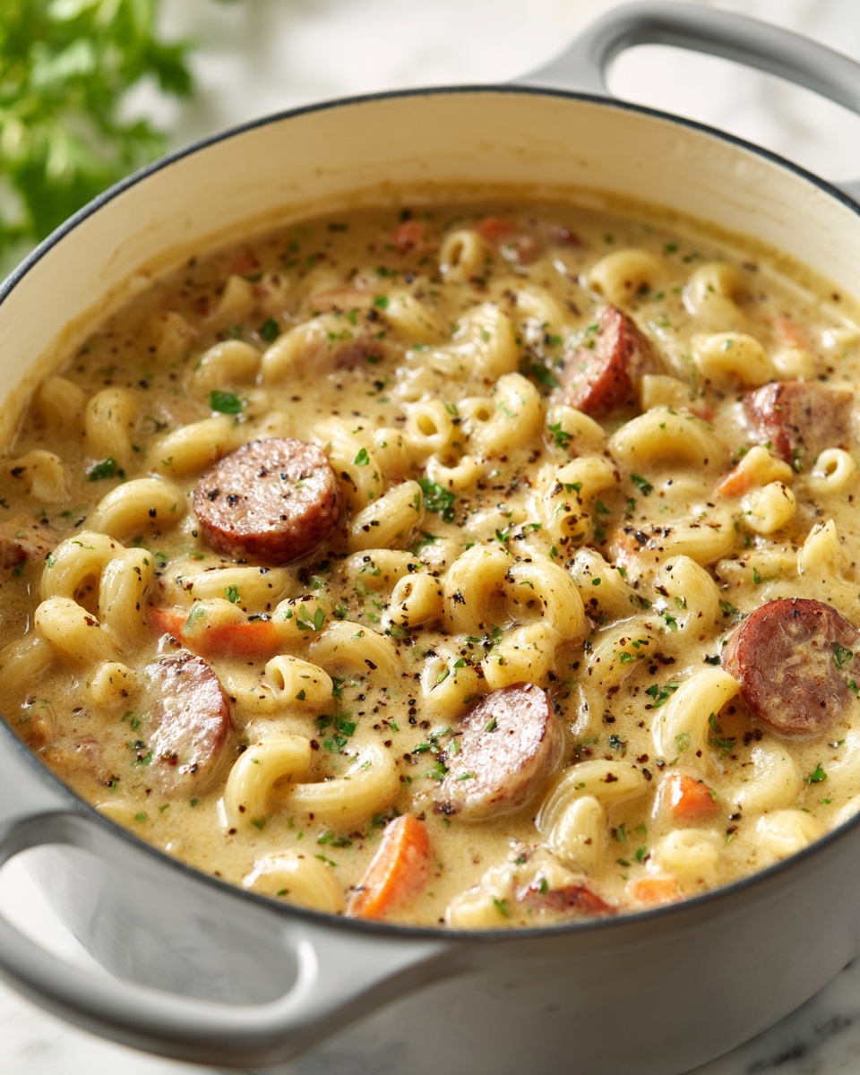 Creamy Parmesan Italian Sausage Ditalini Soup Recipe - Recipe Image