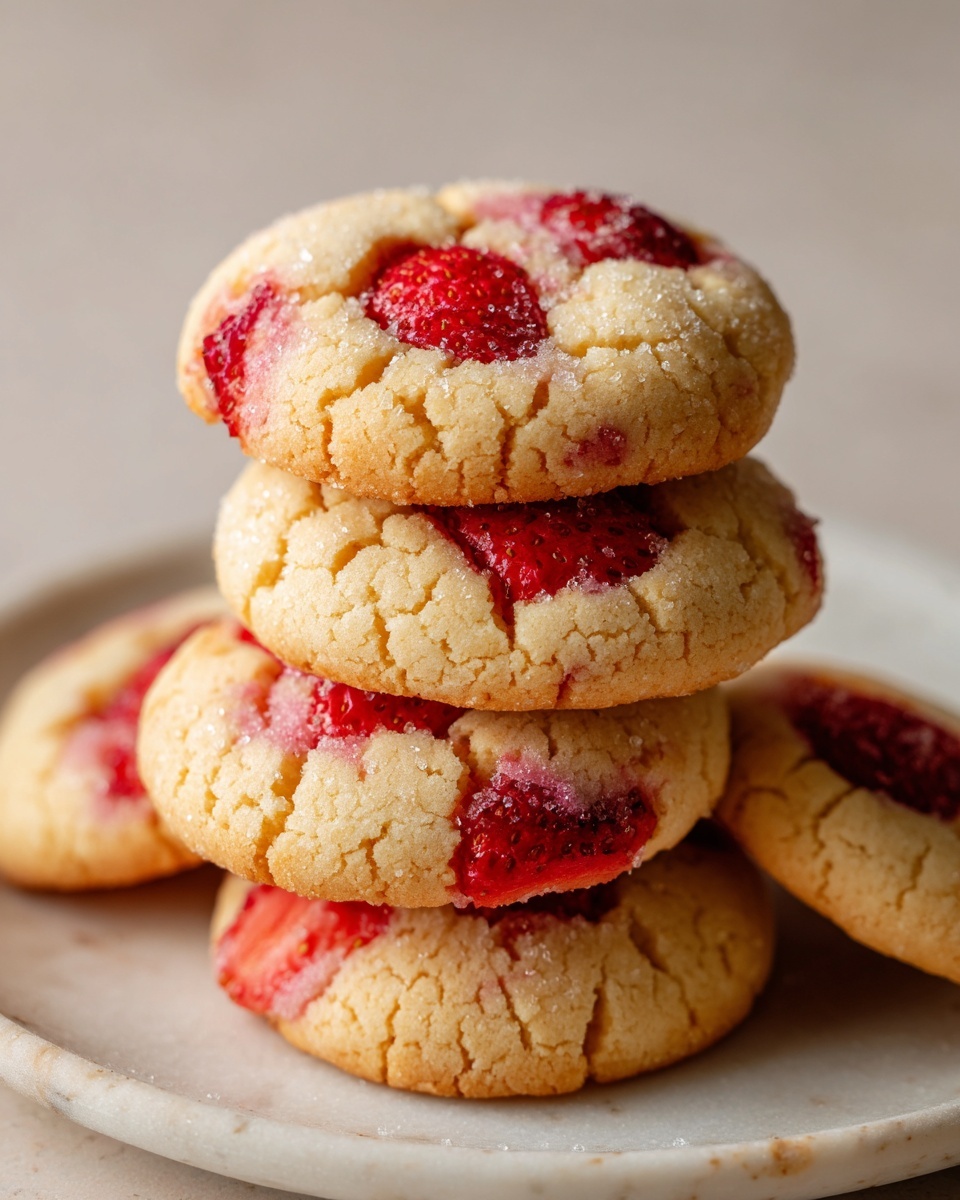 Strawberry Kiss Cookies Recipe - Recipe Image