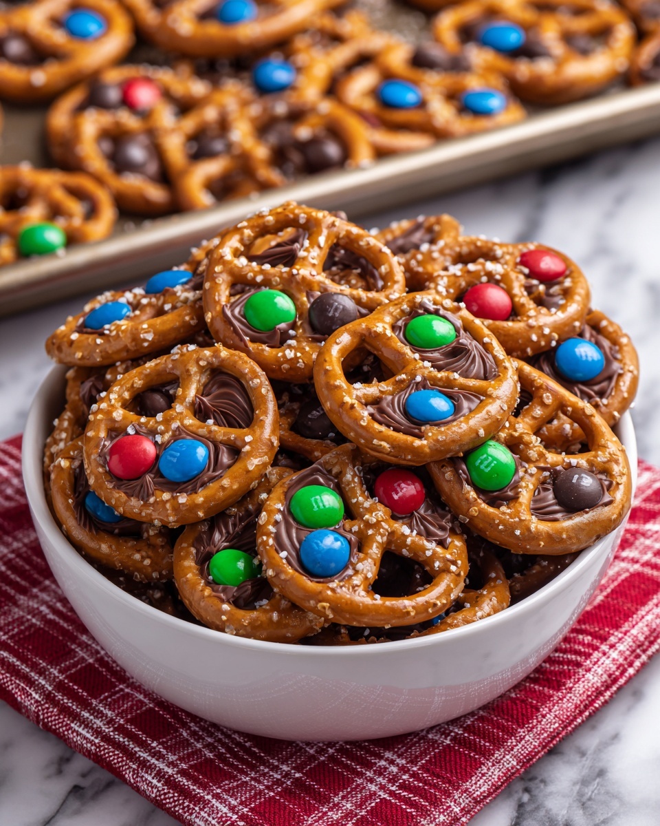 Rolo Pretzels with M&M Candies Recipe - Recipe Image