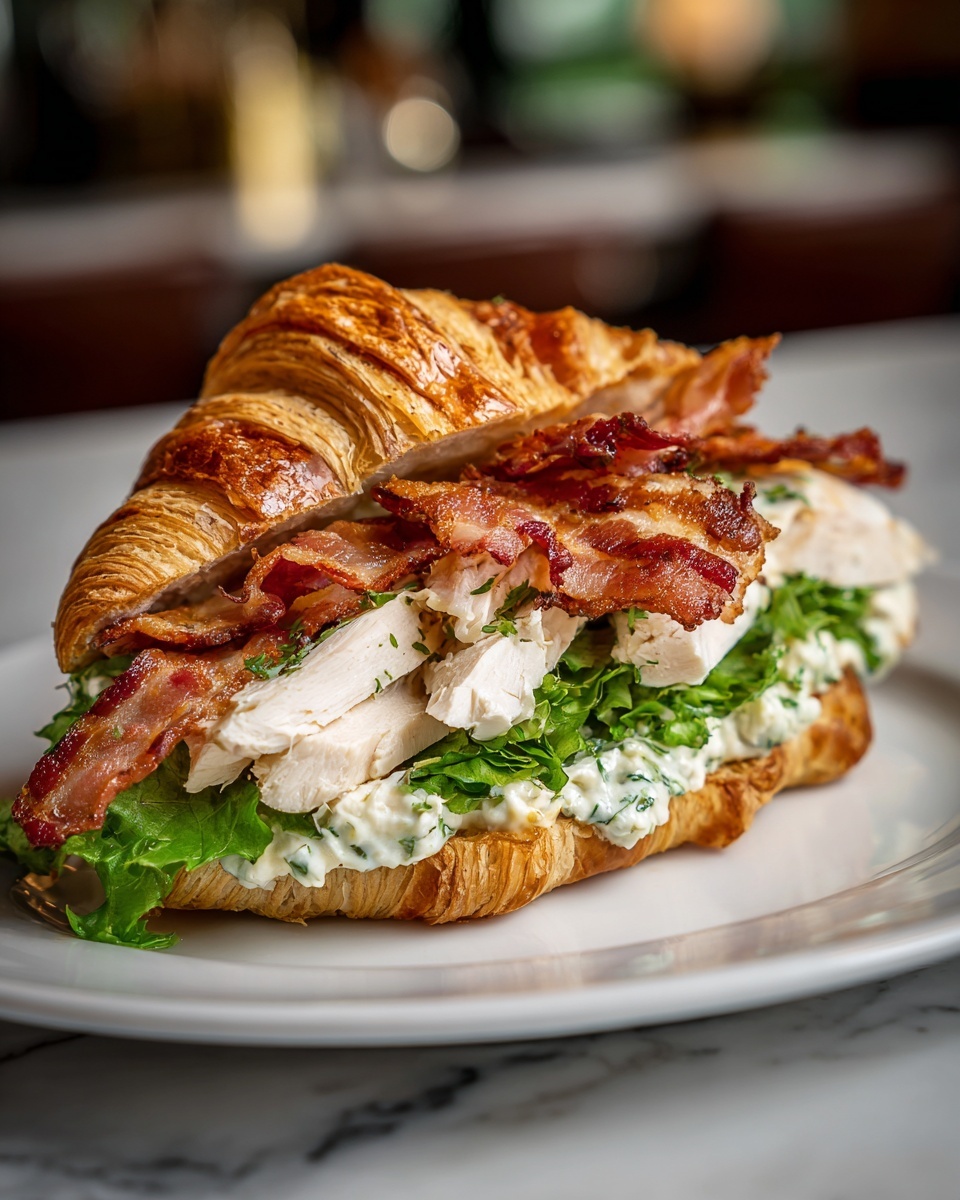 Chicken Caesar Croissant Sandwich Recipe - Recipe Image