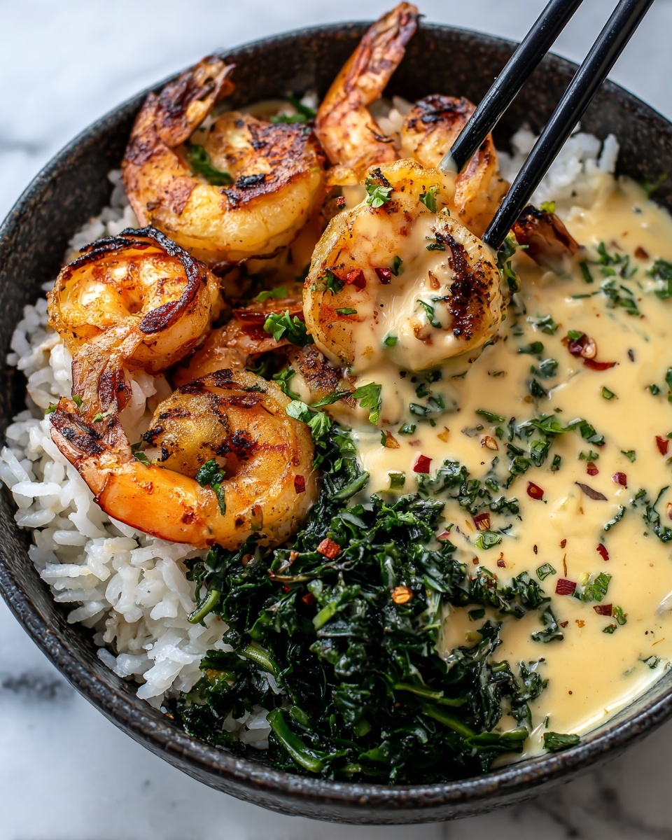 Garlic Parmesan Shrimp Rice Bowls Recipe - Recipe Image