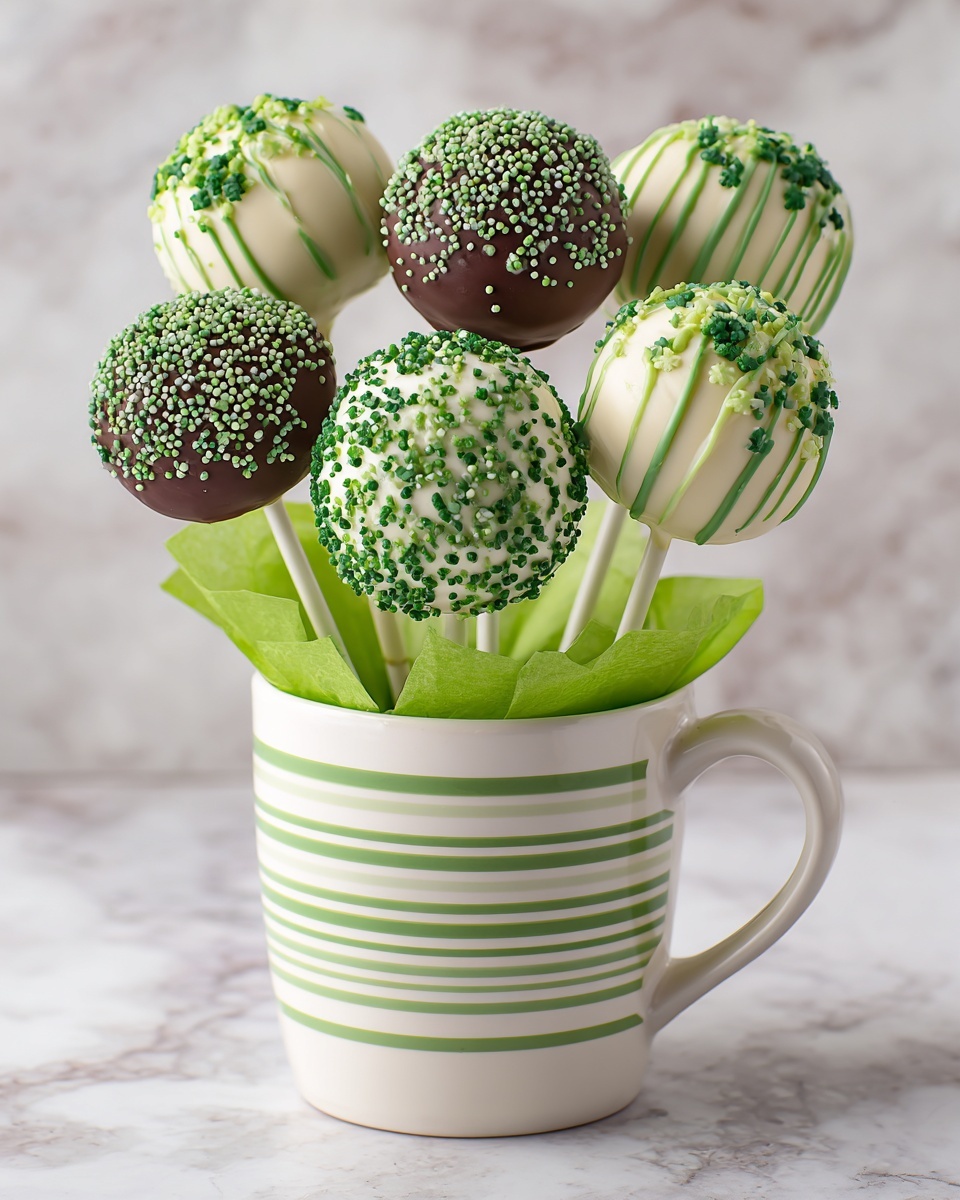 St. Patrick's Day Cake Pops Recipe - Recipe Image