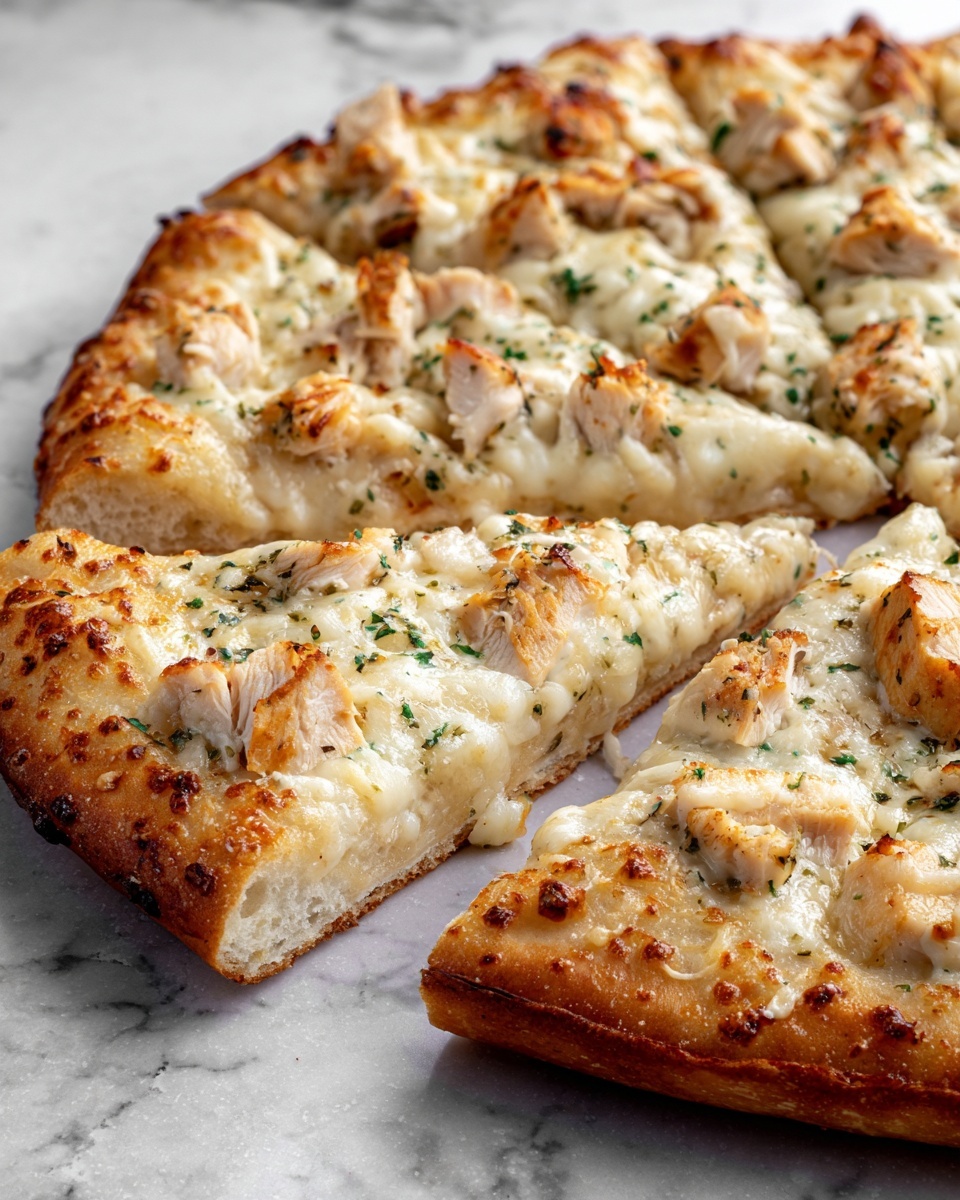 Roasted Garlic Chicken and Herb Pizza Recipe - Recipe Image
