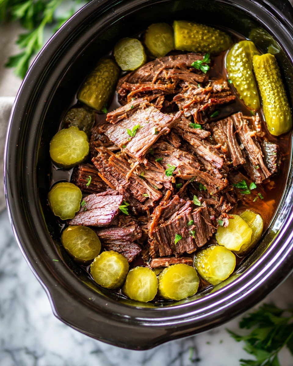 Tender Pickle-Infused Pot Roast Recipe - Recipe Image