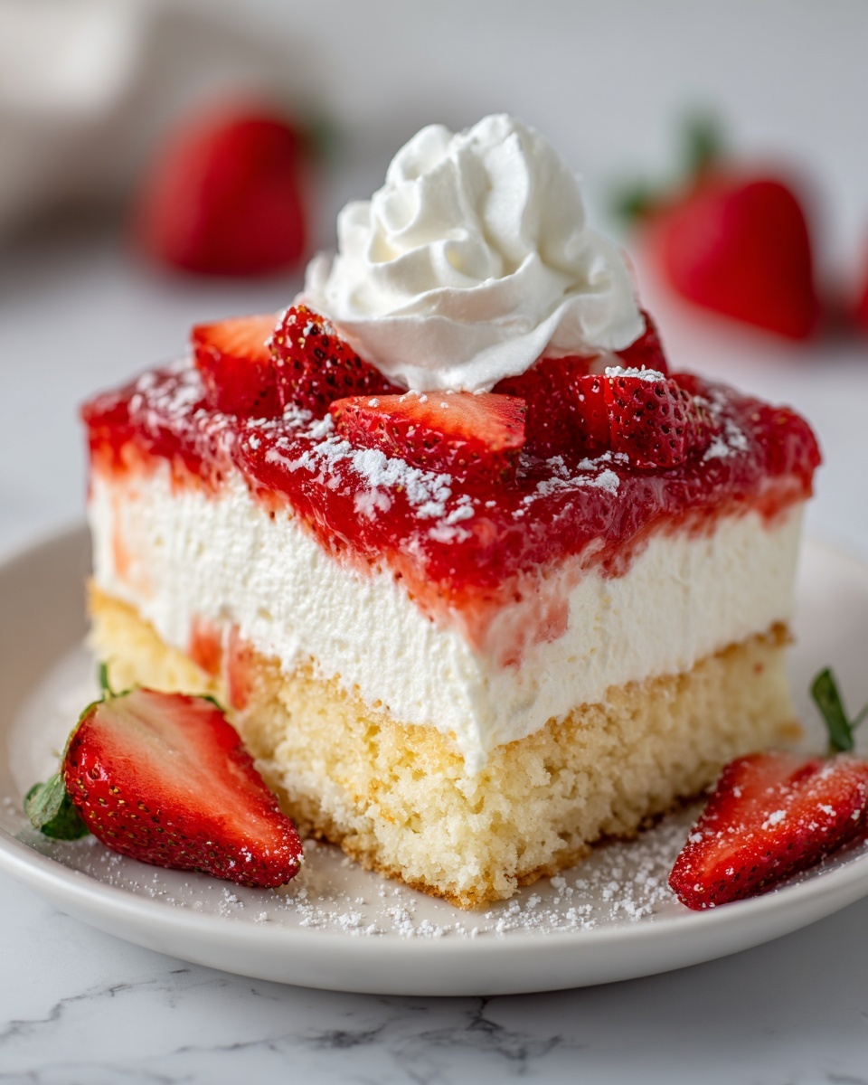 No-Fuss Strawberry Cheesecake Dump Cake Recipe - Recipe Image