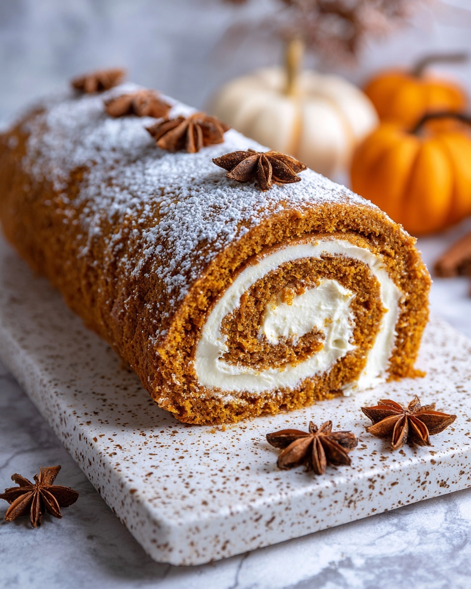 Classic Pumpkin Roll with Cream Cheese Filling Recipe - Recipe Image