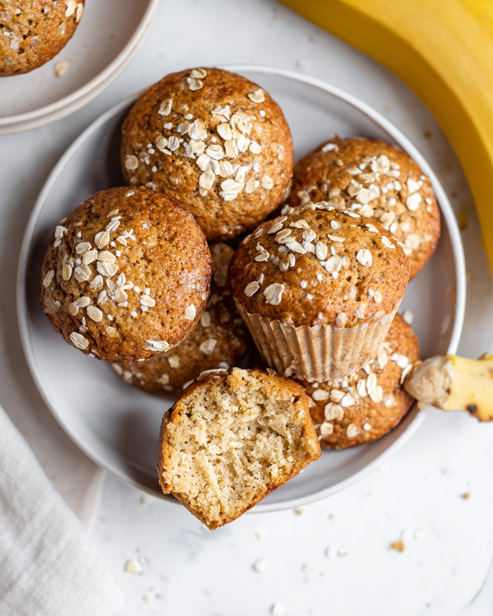 Healthy Banana Oat Muffins Recipe - Recipe Image