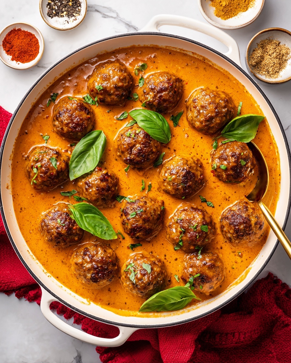 Creamy Marry Me Chicken Meatballs Recipe - Recipe Image