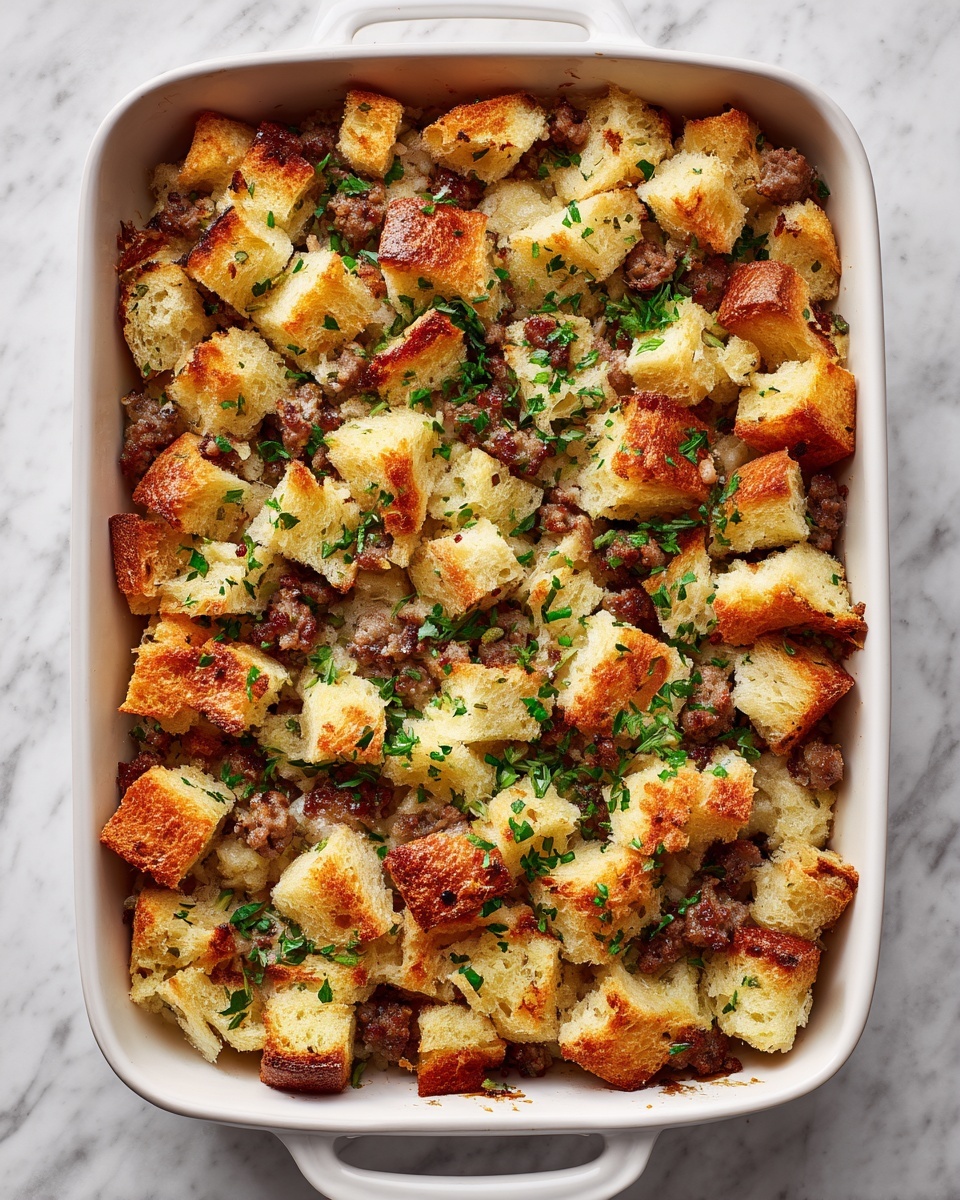 Vegan Sausage Stuffing with Sage Recipe - Recipe Image