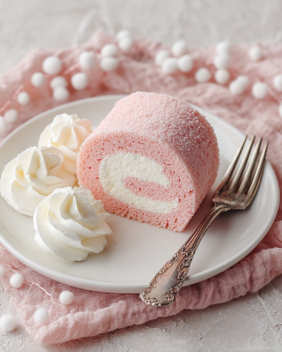 Japanese Cotton Candy Swiss Cake Roll Recipe - Recipe Image