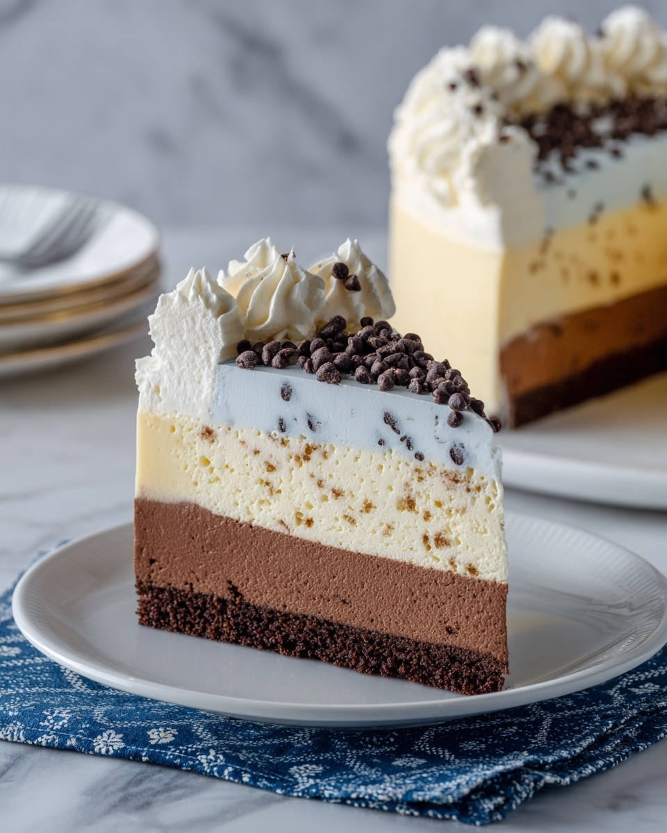 Chocolate Chip Cookie Dough Ice Cream Cake Recipe - Recipe Image