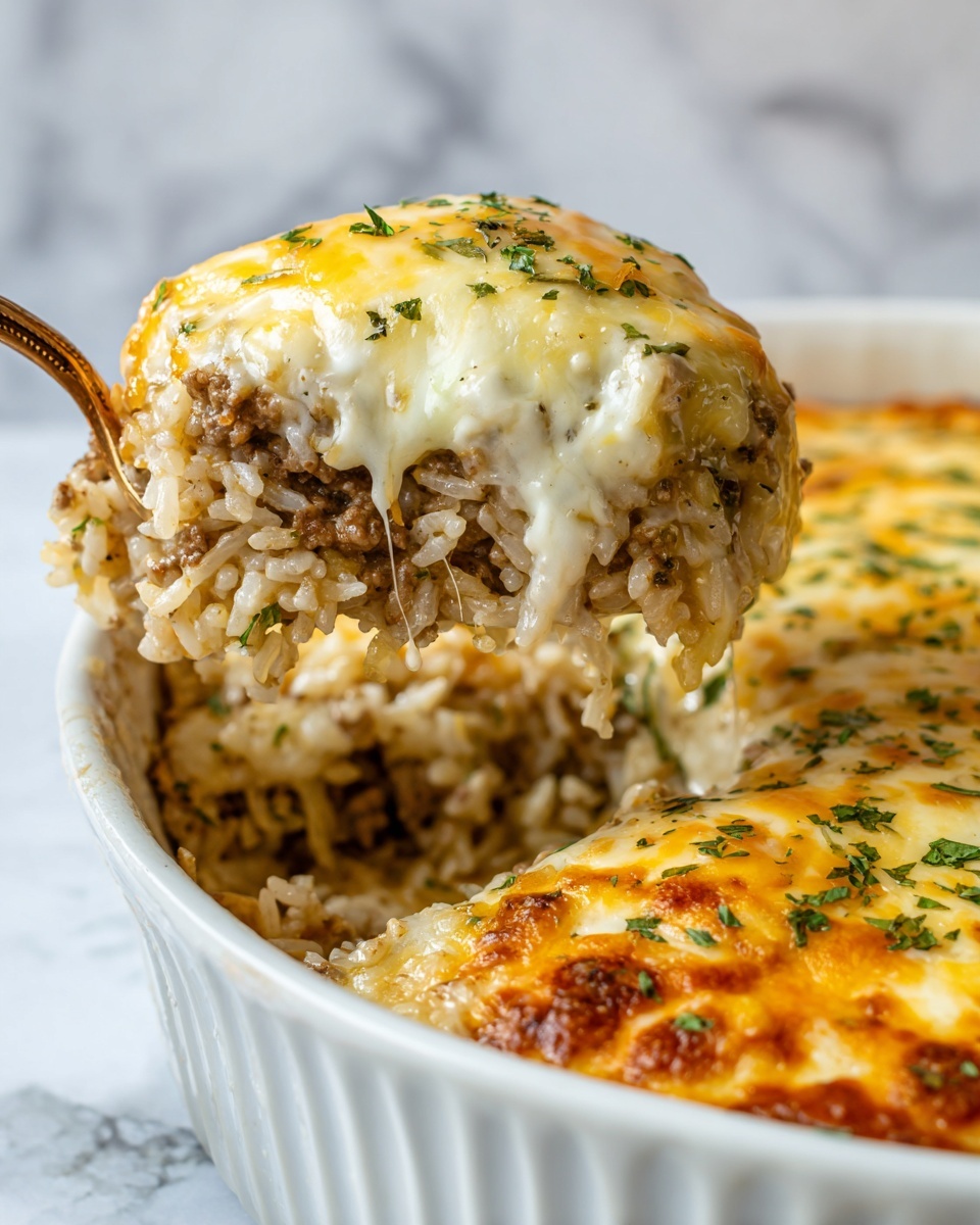 Cheesy Ground Beef and Rice Casserole Recipe - Recipe Image