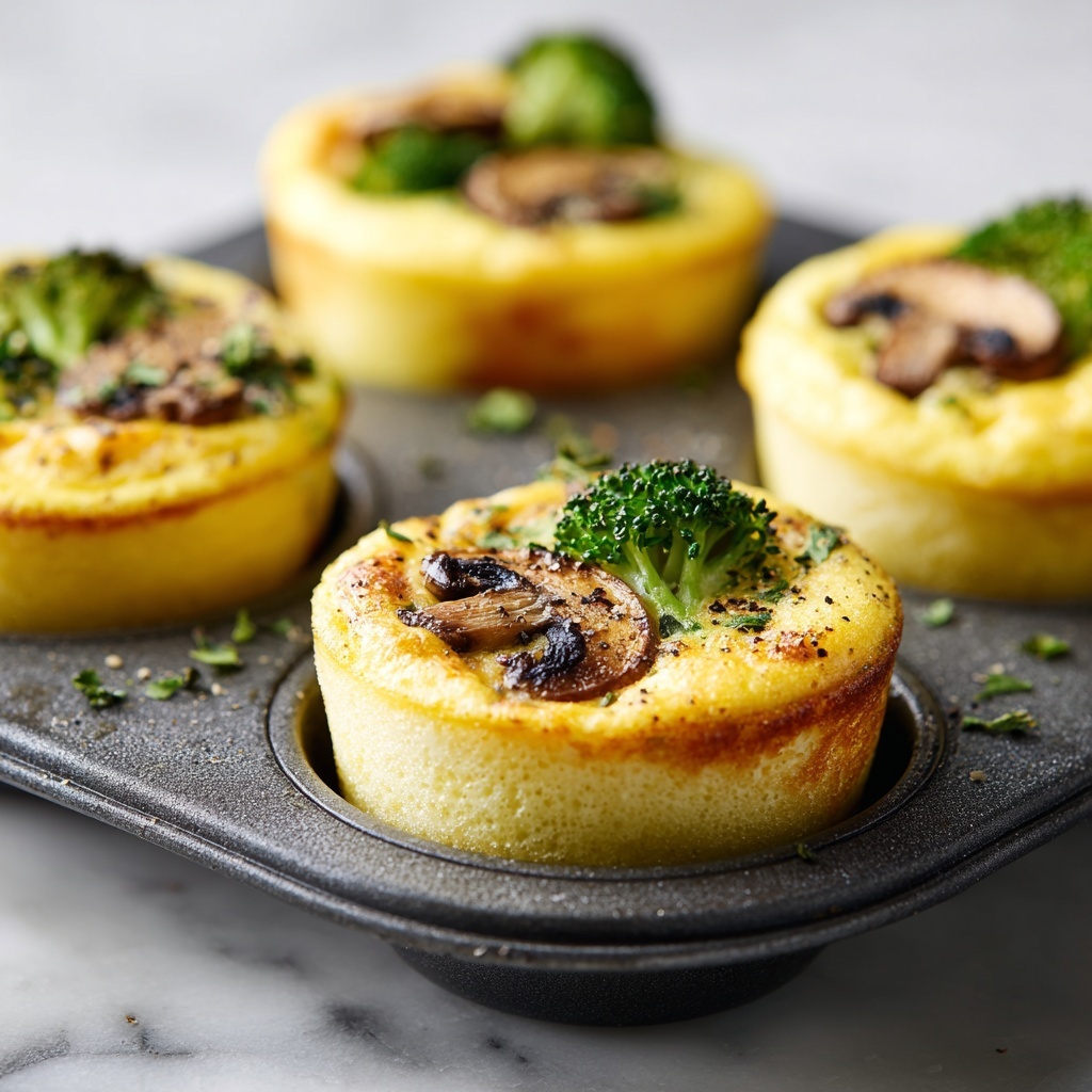 Veggie-Packed Broccoli & Mushroom Egg Cups Recipe - Recipe Image