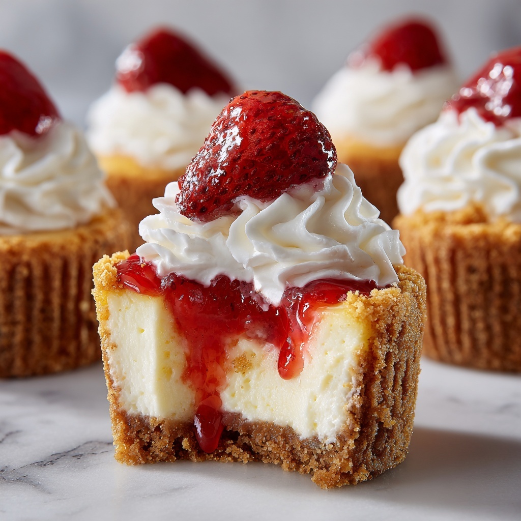Mini Strawberry Cheesecake Cupcakes Recipe - Recipe Image