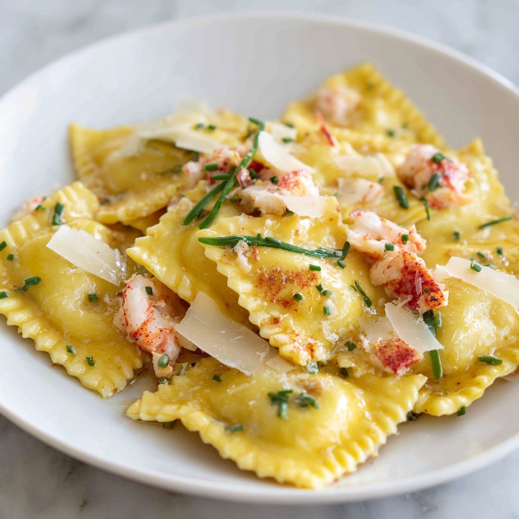 Lobster Ravioli in Garlic Butter Sauce Recipe - Recipe Image