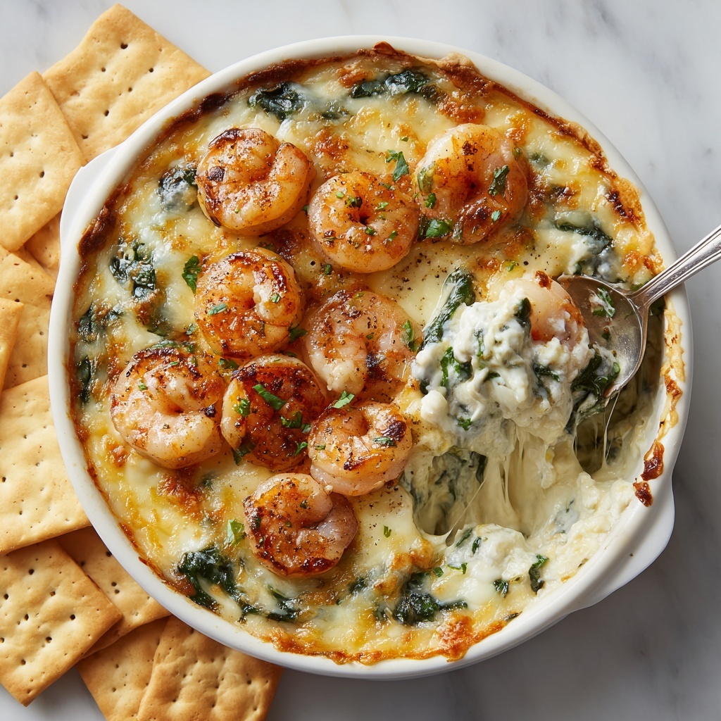 Cheesy and Creamy Shrimp & Crab Spinach Dip Recipe - Recipe Image