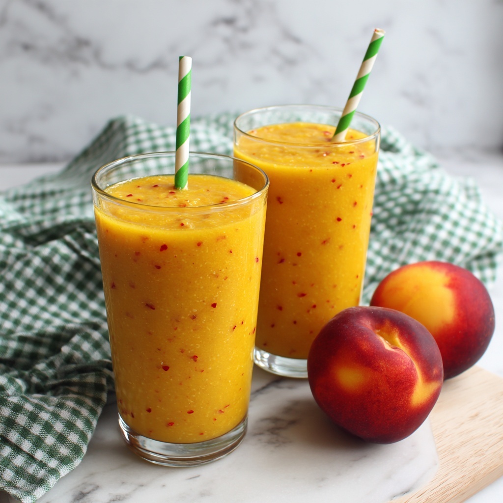 Vegan Peach Smoothie Recipe - Recipe Image
