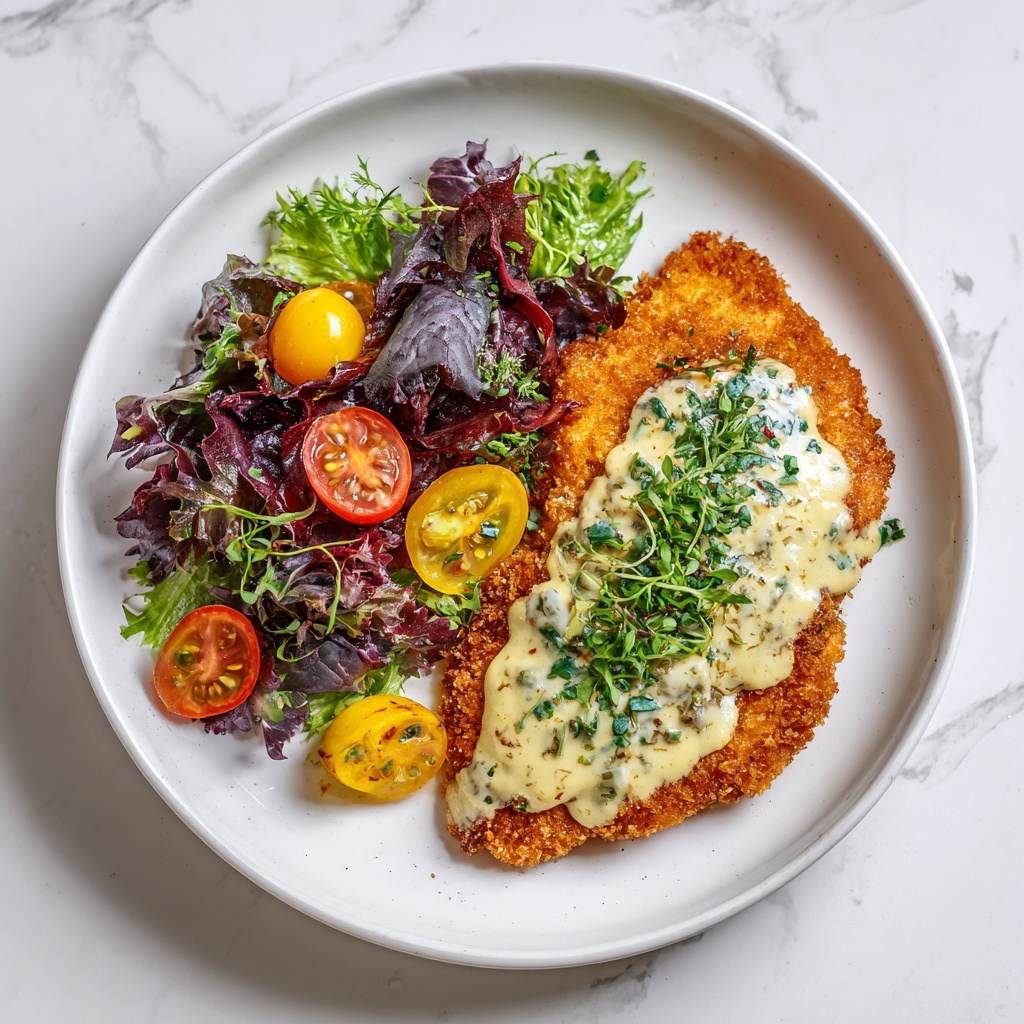 Pretzel Crusted Chicken with Cheddar Mustard Sauce Recipe - Recipe Image