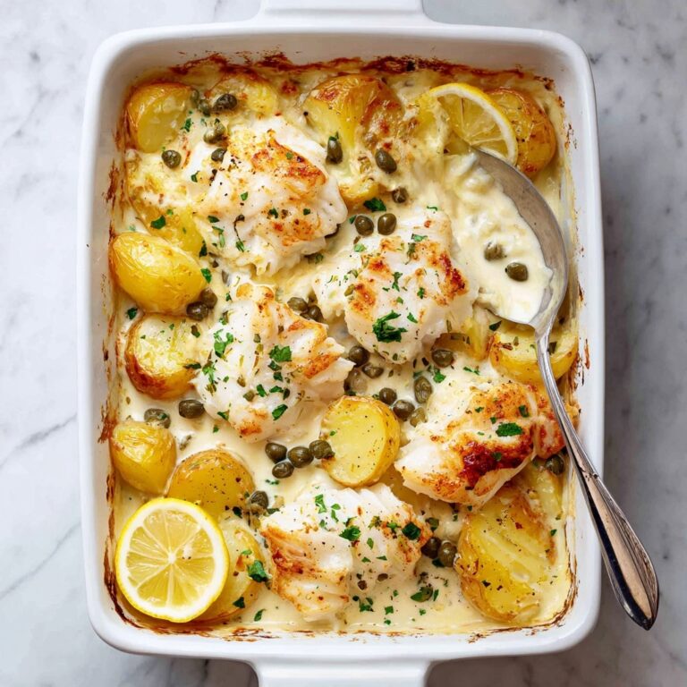 Cod & Potatoes in Rosemary Cream Sauce Recipe
