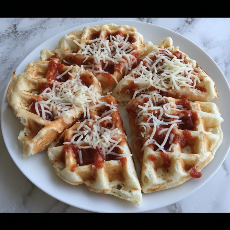 Pizza Stuffed Waffle Snacks Recipe
