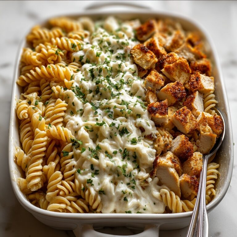 Creamy Garlic Parmesan Chicken Pasta Bake Recipe
