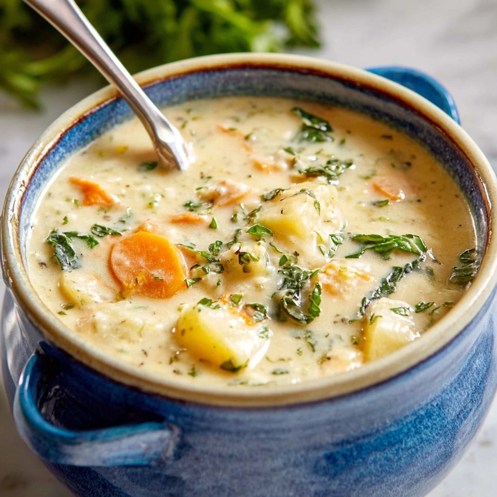 Slow Cooker Creamy Chicken and Wild Rice Soup Recipe - Recipe Image