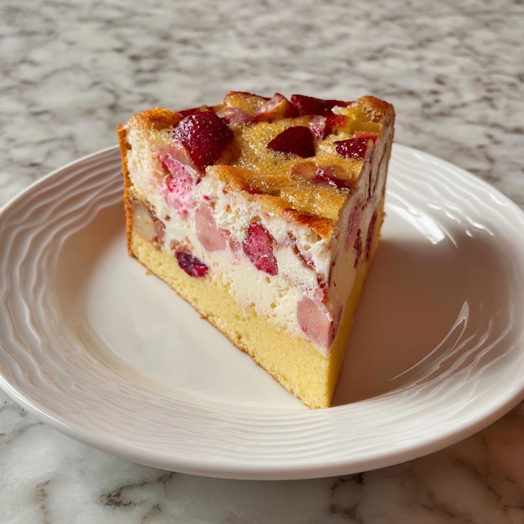 Crustless Rhubarb Custard Pie Recipe - Recipe Image