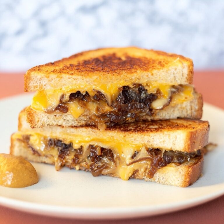 Caramelized Onion Pear Grilled Cheese Sandwich Recipe