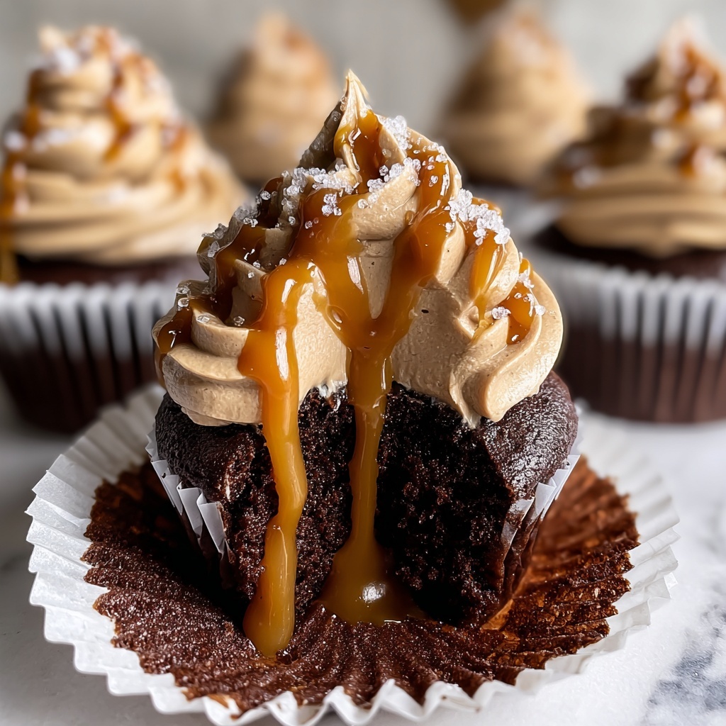 Salted Caramel Lava Cupcakes Recipe - Recipe Image