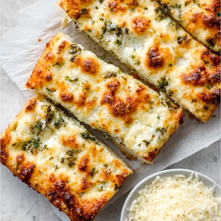 Cheesy Pesto Garlic Bread Recipe