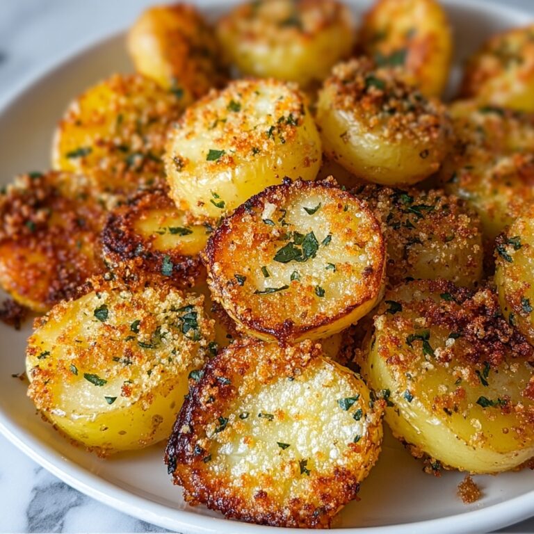 Crispy Garlic Parmesan Crusted Potatoes Recipe