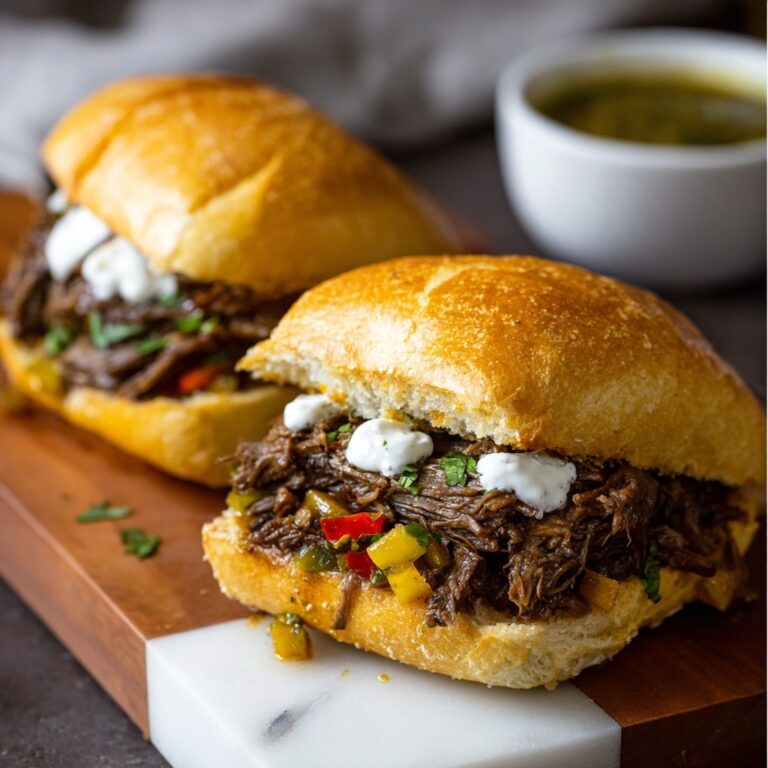 Italian Beef Sandwich with Roasted Garlic Aioli Recipe