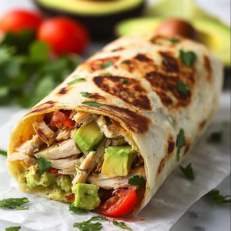 Quick & Easy Chicken Avocado Wrap Recipe