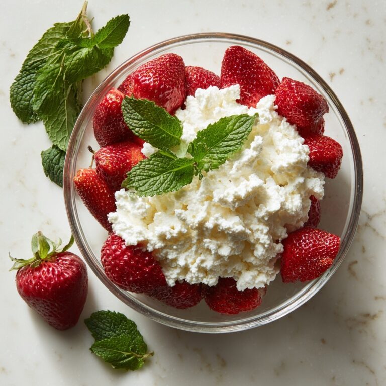 Strawberries with Mint-Infused Cream Recipe