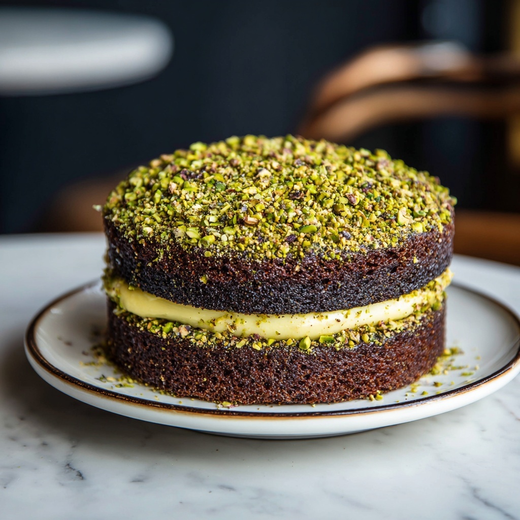 Dubai Chocolate Pistachio Cake Recipe - Recipe Image