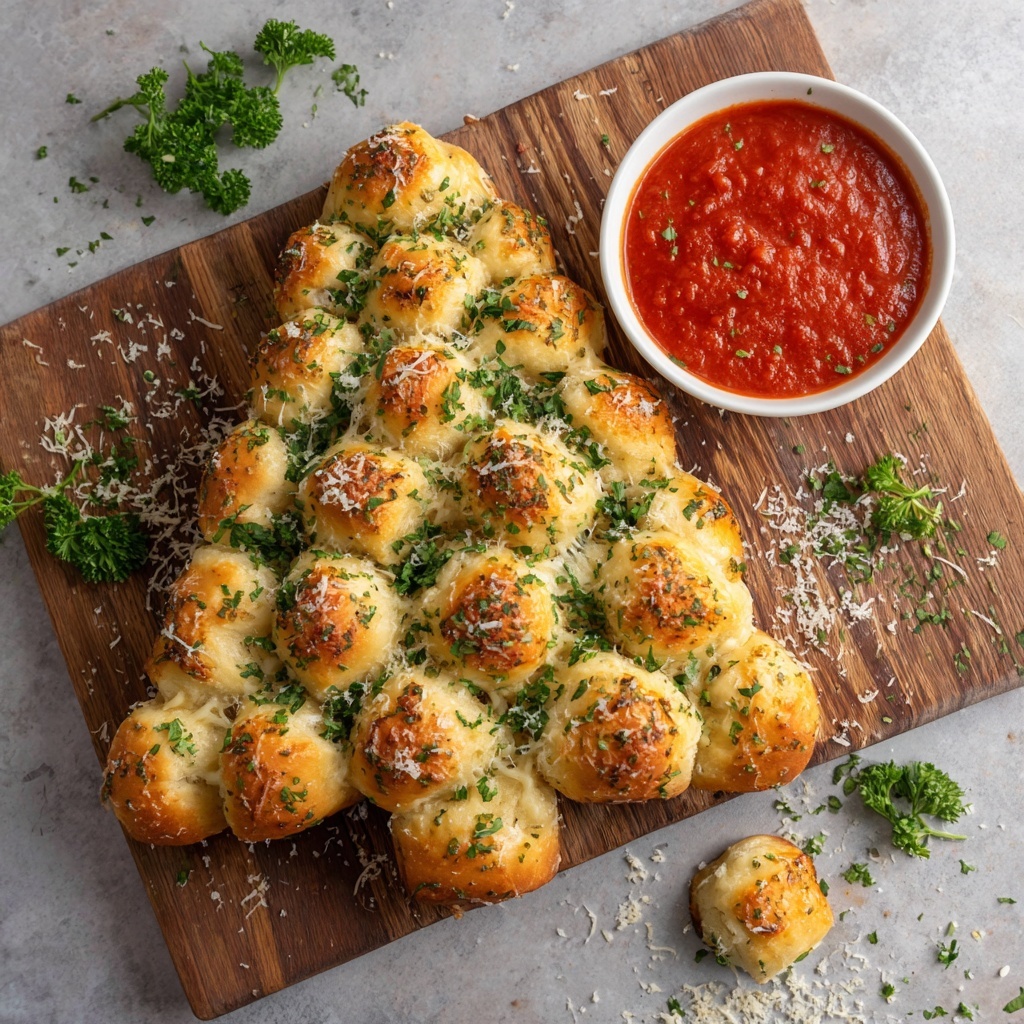 Cheesy Christmas Tree Bread Recipe - Recipe Image