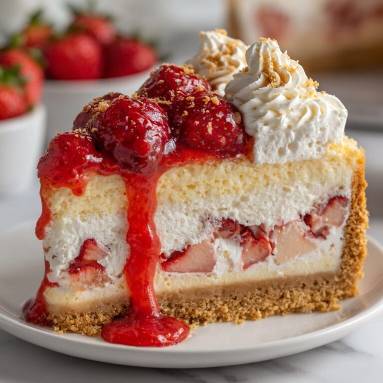 Strawberry Shortcake Cheesecake Cake Recipe