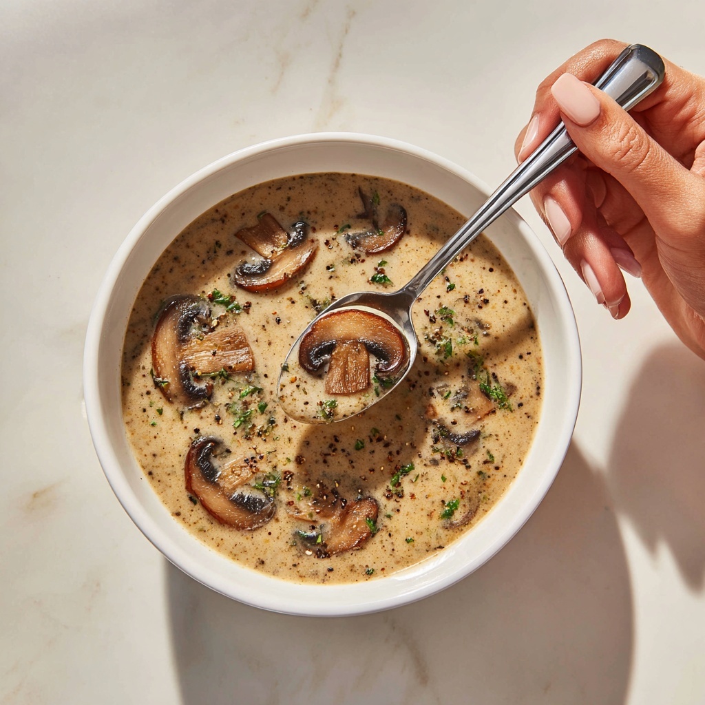 Creamy Mushroom Soup Recipe - Recipe Image