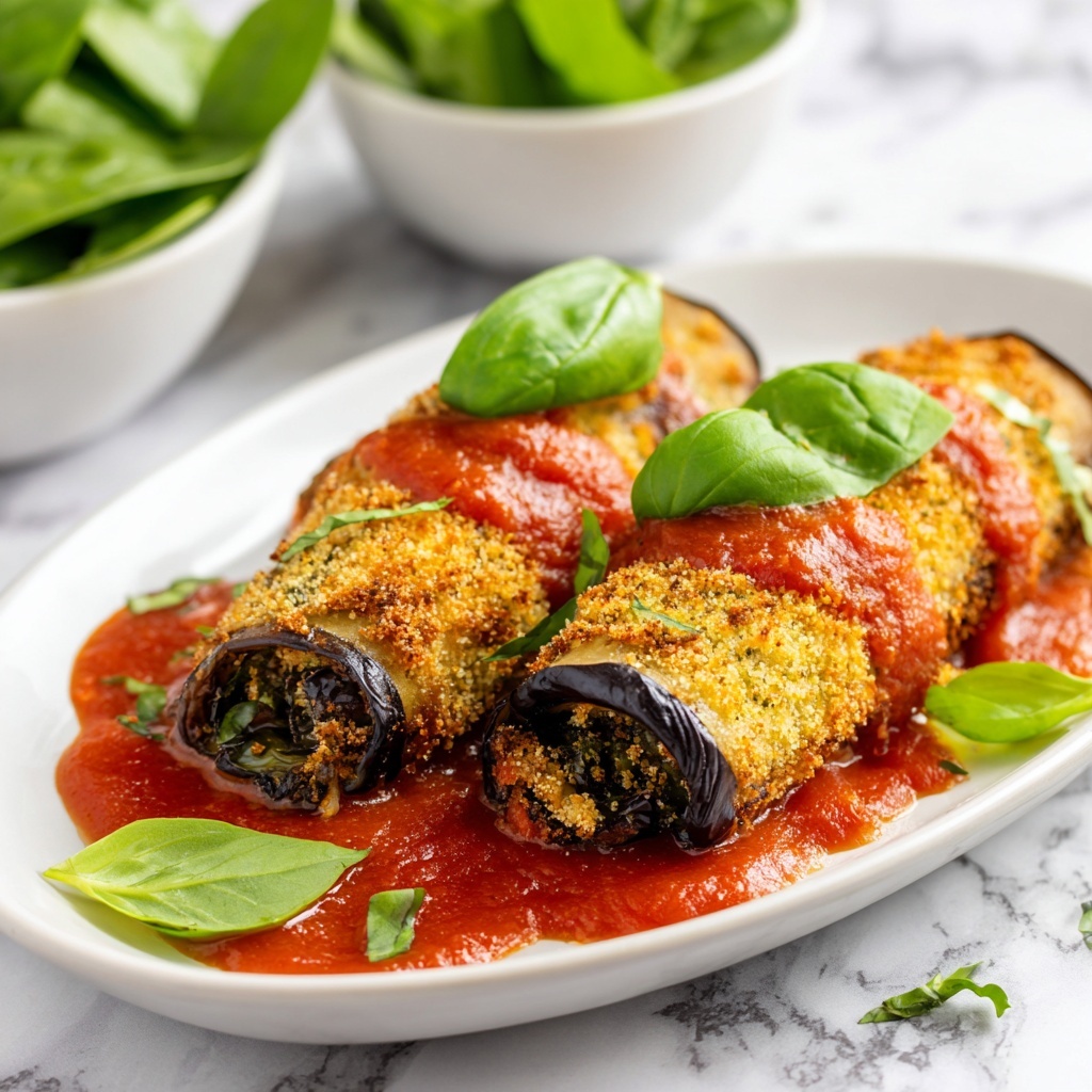 Eggplant Rollatini with Marinara Sauce Recipe - Recipe Image