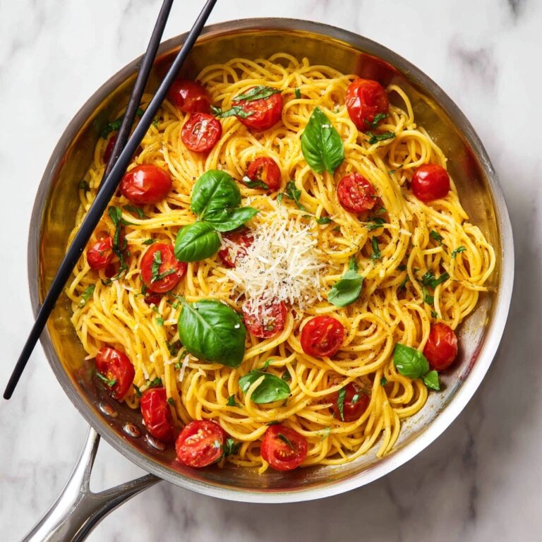 One Pan Pasta with Cherry Tomatoes, Spinach, and Parmesan Recipe