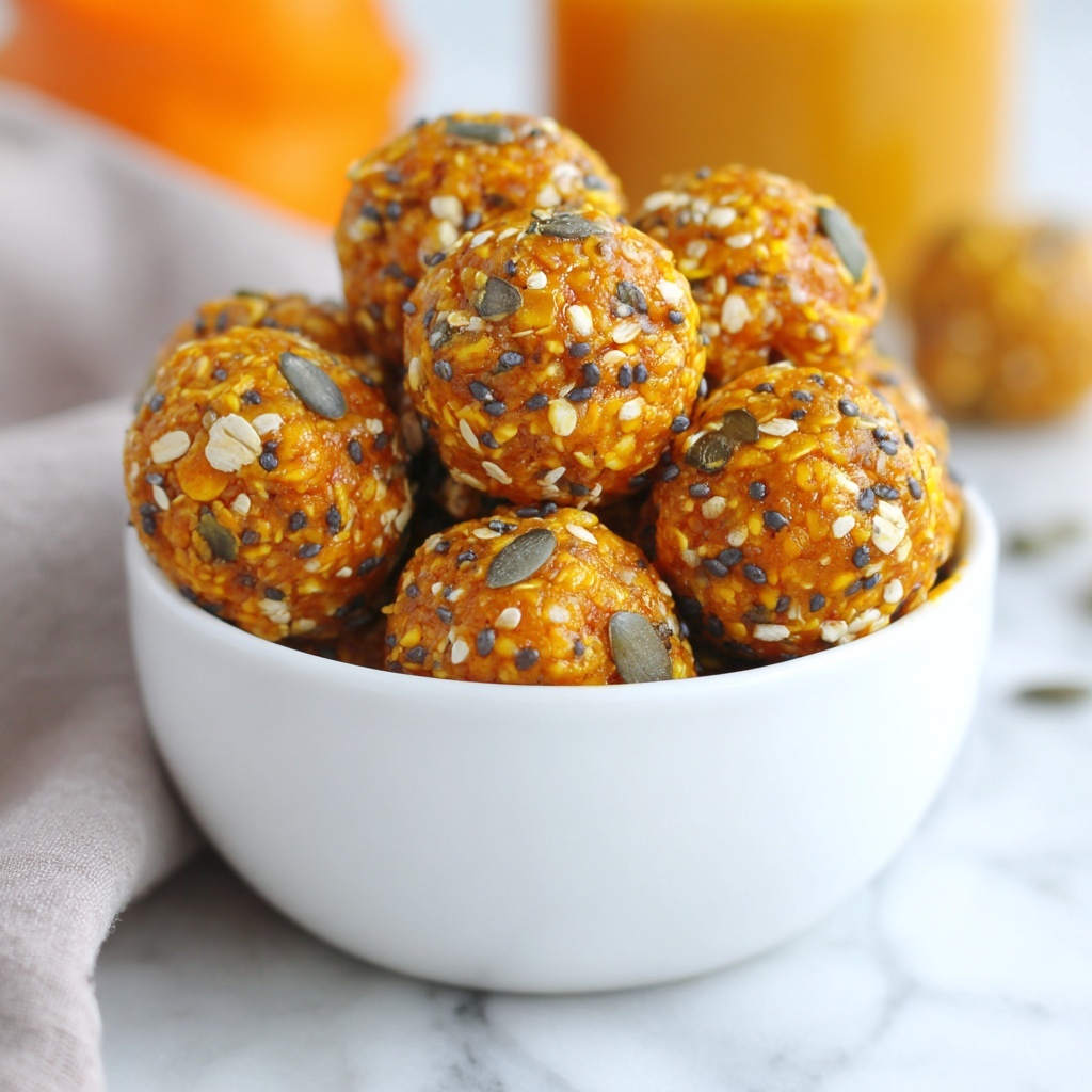 No-Bake Healthy Pumpkin Pie Energy Balls Recipe - Recipe Image