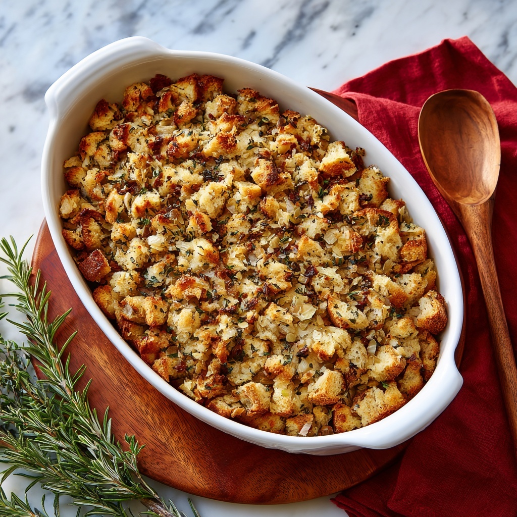 Sausage, Apple, and Cranberry Stuffing Recipe - Recipe Image