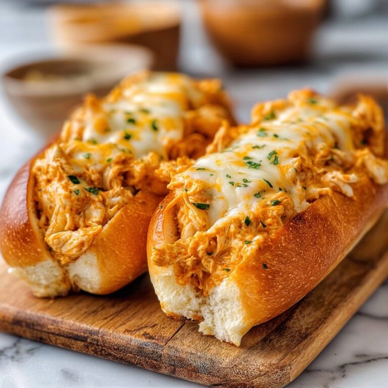 Buffalo Chicken Stuffed Cheesy Bread Subs Recipe