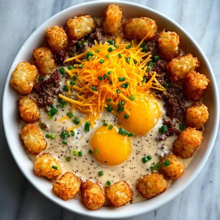 Tater Tot Breakfast Bowl with Sausage Gravy Recipe
