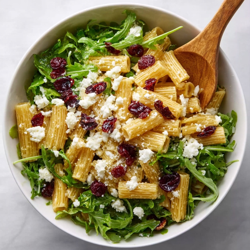 Feta Cranberry Rigatoni Salad with Lemon Vinaigrette Recipe - Recipe Image