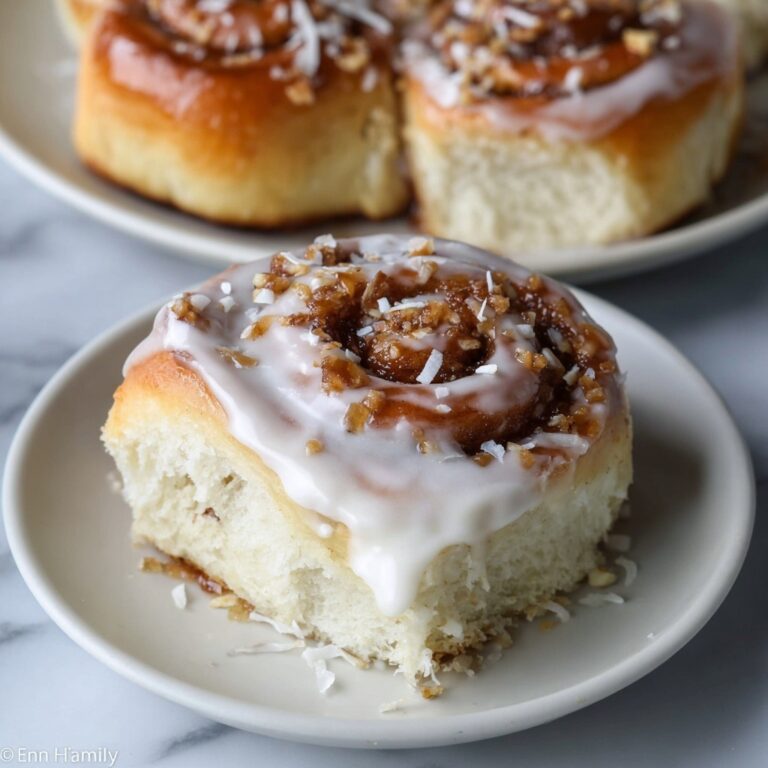 Breakfast Sweet Rolls with Coconut and Toffee Recipe