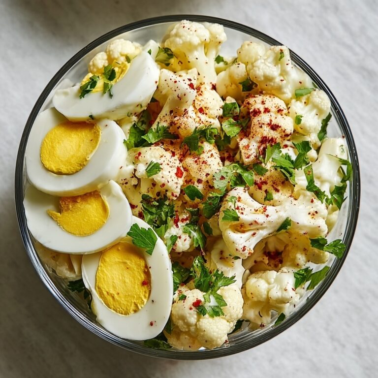 Cauliflower Salad with Hard-Boiled Eggs, Mustard, and Pickle Relish Recipe