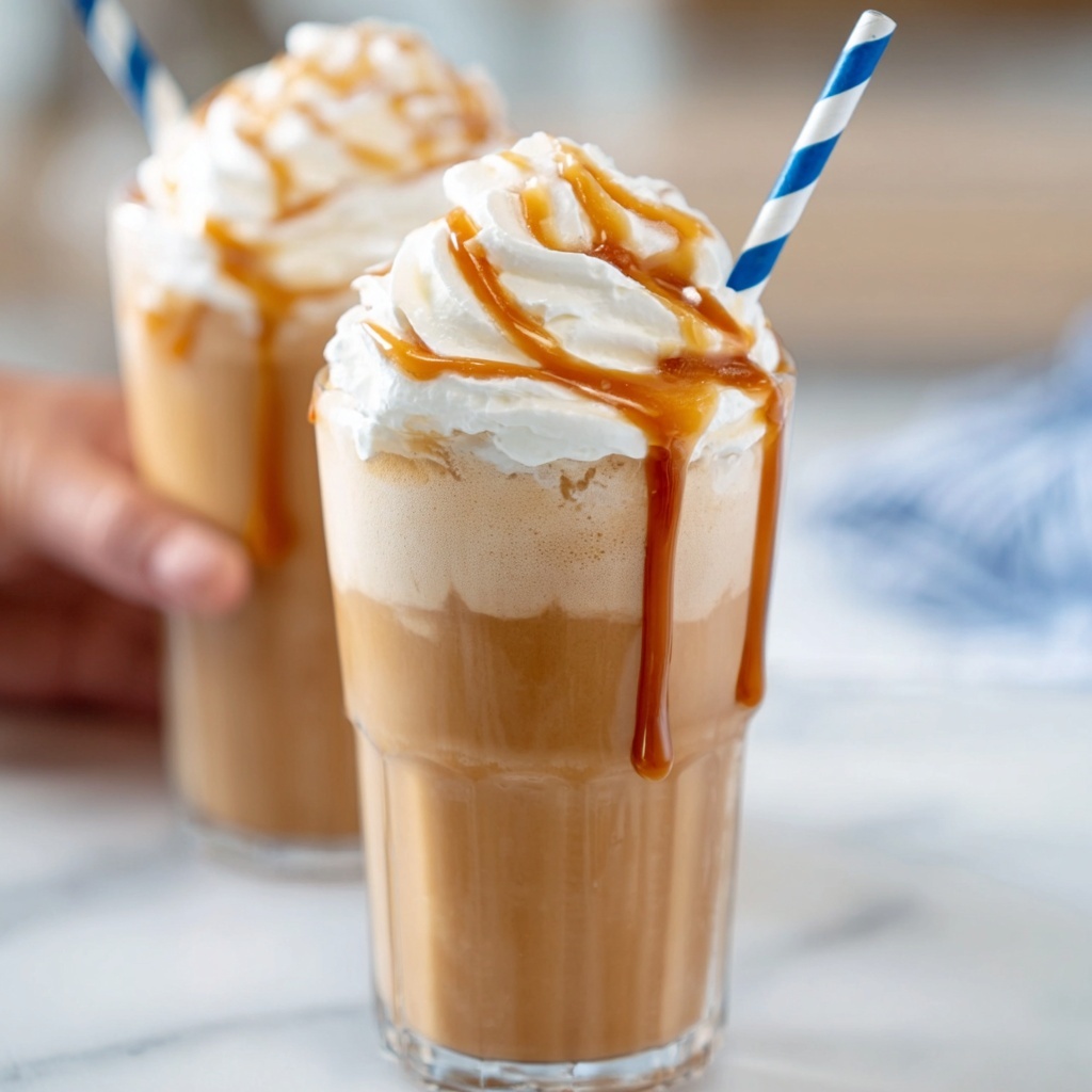 Homemade Caramel Frappes Recipe - Recipe Image