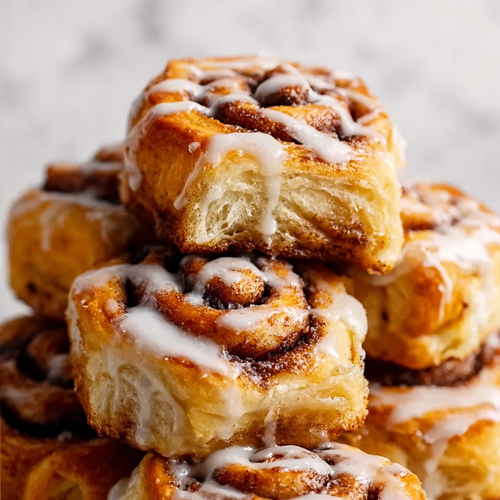 Puff Pastry Cinnamon Rolls with Maple Glaze Recipe - Recipe Image