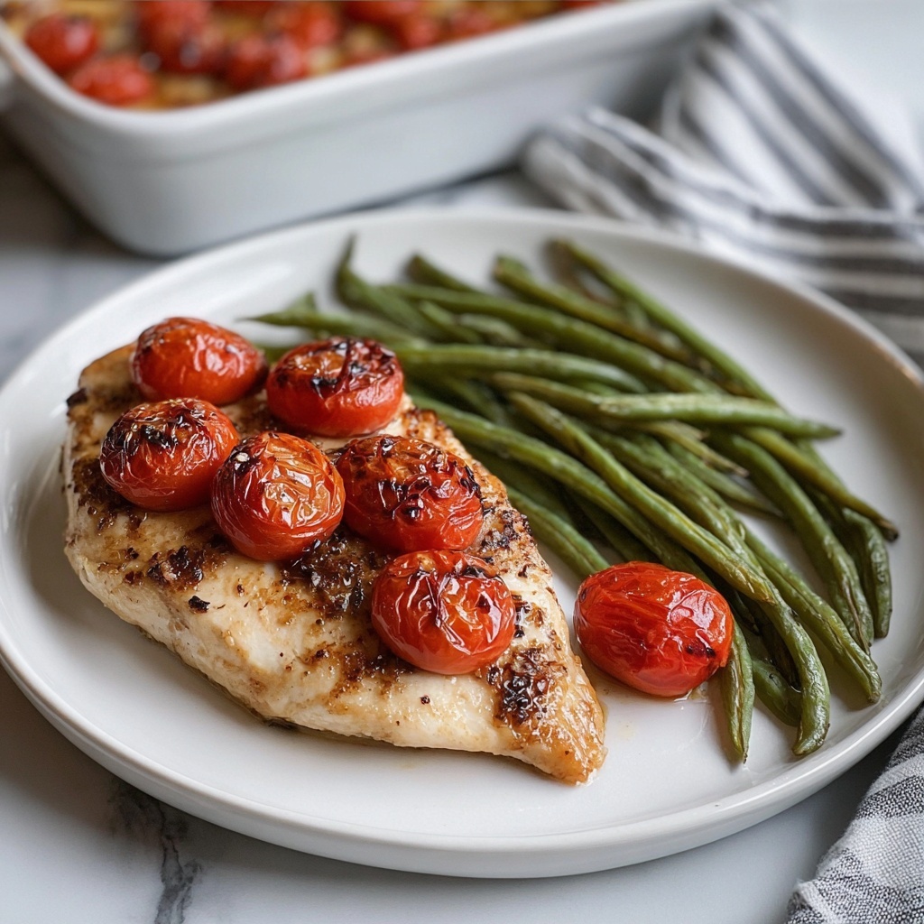 Oven Baked Balsamic Chicken with Cherry Tomatoes Recipe - Recipe Image